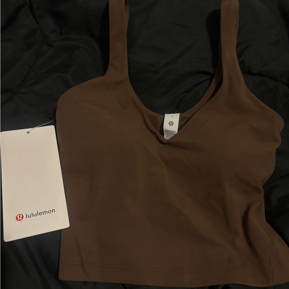 NWT lululemon align tank java Brown Fitted Crop Tank Top